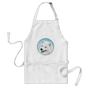 Delantal Pintura Samoyed - Arte Perro Original Cuto
