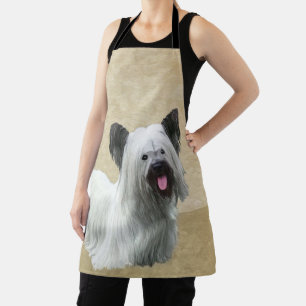 Delantal Pintura Skye Terrier - Arte Perro Original.
