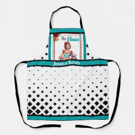 Delantal Pinup azul clásico_ Be Classic