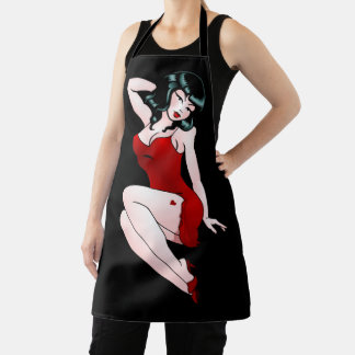 Delantal Pinup Chica Apron 50's Chica Pinup Aprons Arte Ret