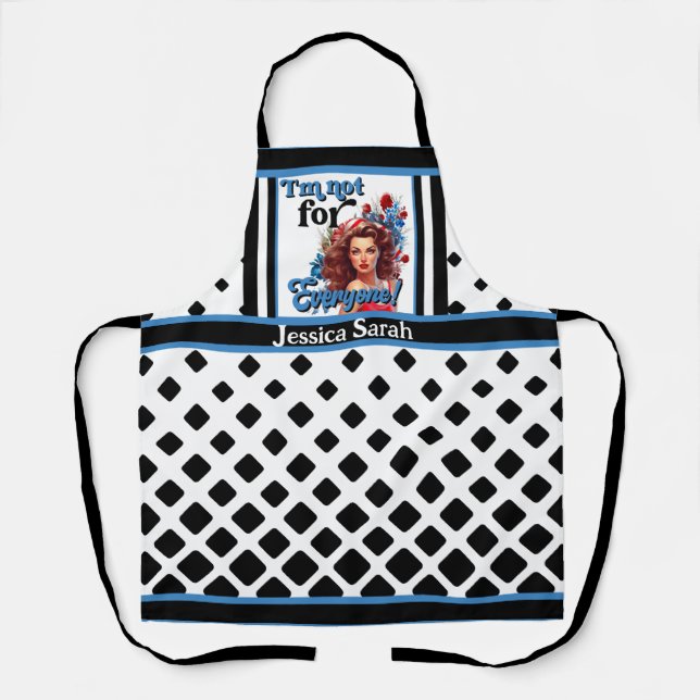 Delantal Pinup retro estadounidense, no para todos (Anverso)