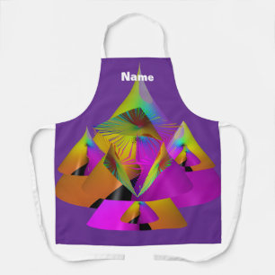 Delantal Pirámide Geo Cono Personalizado Morado