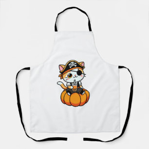 Delantal Pirata de gato lindo Beber Boba Tea Halloween Pump