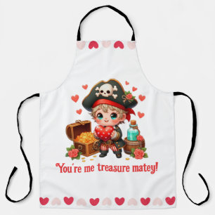 Delantal Pirata lindo del día de San Valentín