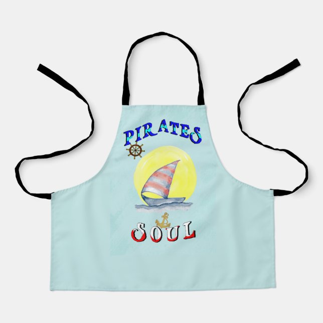 Delantal Pirates Soul Vela Náutica (Anverso)