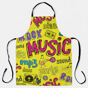 Delantal Pista de dibujos animados musicales de fondo incom