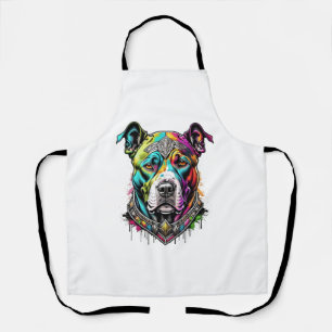 Delantal pitbull colorido