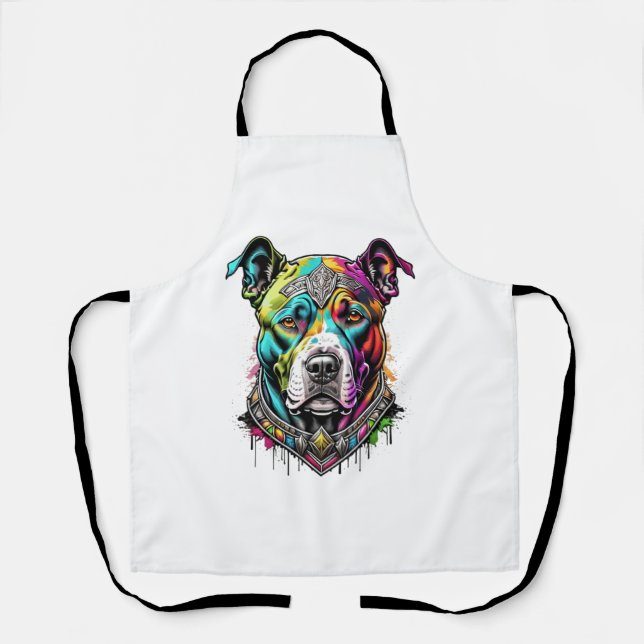Delantal pitbull colorido (Anverso)