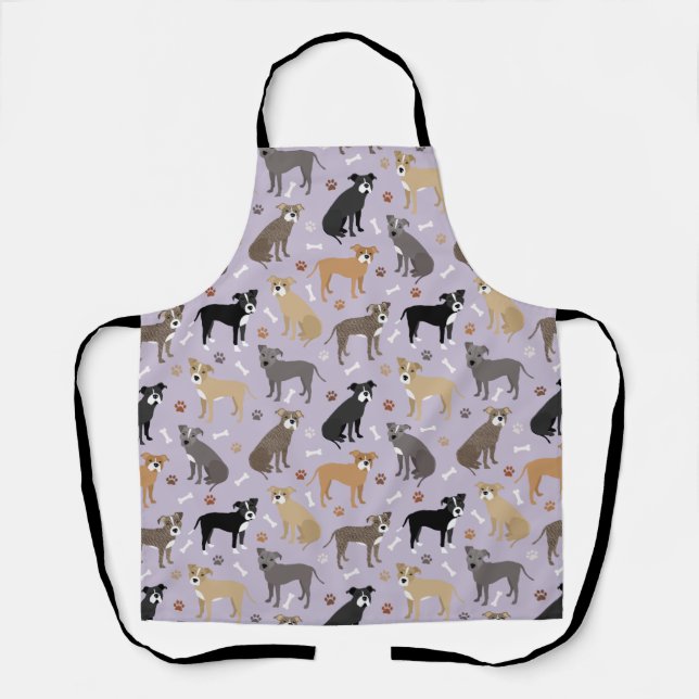 Delantal Pitbull Paws and Bones Apron (Anverso)
