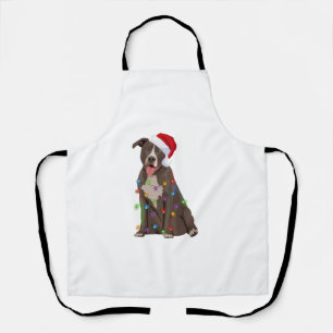 Delantal Pittie Navidades Pitbull alumbran al amante del pe
