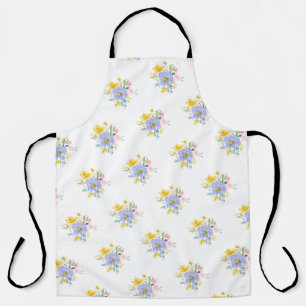 Delantal PixDezines Acuarela Floral de Verano