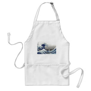 Delantal PixDezines Vintage, Gran Ola, Hokusai 葛飾北斎の神奈川沖浪