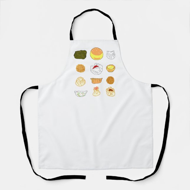 Delantal Pixel art Dim Sum (Anverso)