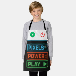Delantal Pixels Power Play Gamer Apron – Fun Gaming Style