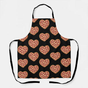 Delantal Pizza Corazón Forma Lindo Día de San Valentín