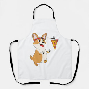 Delantal Pizza Corgi Running