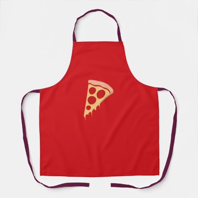 Delantal pizza de pepperoni 2D (Anverso)