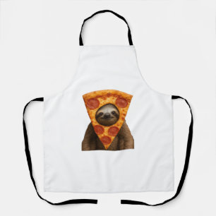 Delantal Pizza de perezoso divertida broma extraña meme lin