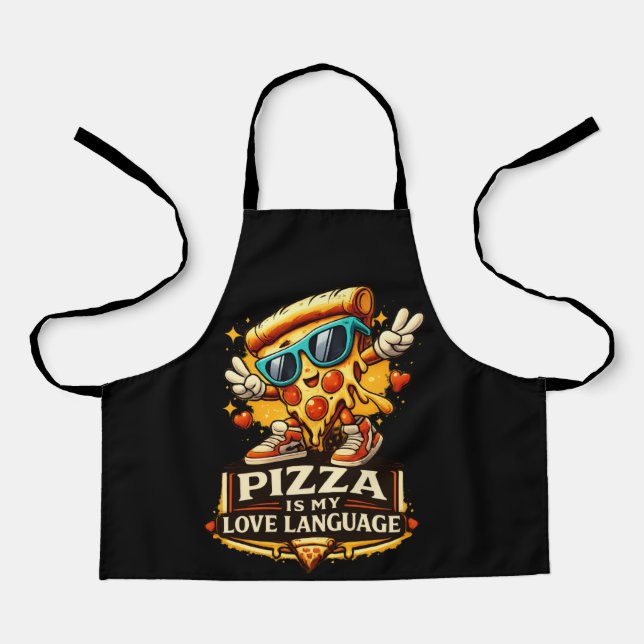 Delantal Pizza Is My Love Funny Pizza Lover Gift  (Anverso)