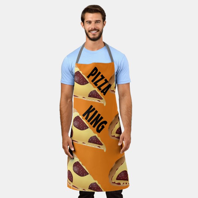 DELANTAL PIZZA KING MENS KITCHEN APRON (Gastado)