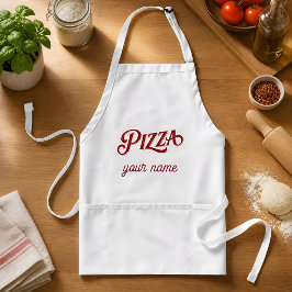 Delantal Pizza Letra de guión clásico Celebrar comida itali
