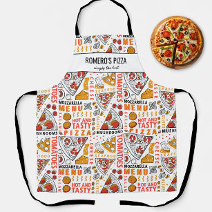 Delantal Pizza Maker Pizzeria Ver Nombre personalizado Text