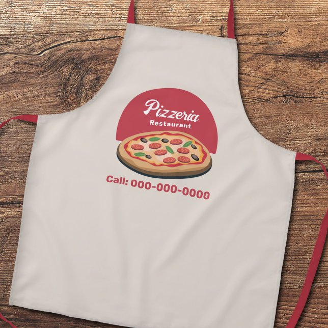 Delantal Pizza Pepperoni - Restaurante Pizzeria (Pepperoni Pizza - Pizzeria Restaurant Apron)