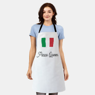 Delantal Pizza Queen Bandera Italiana Italia Nonna