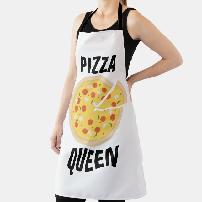 DELANTAL PIZZA QUEEN LADIES KITCHEN APRONS (in situ)