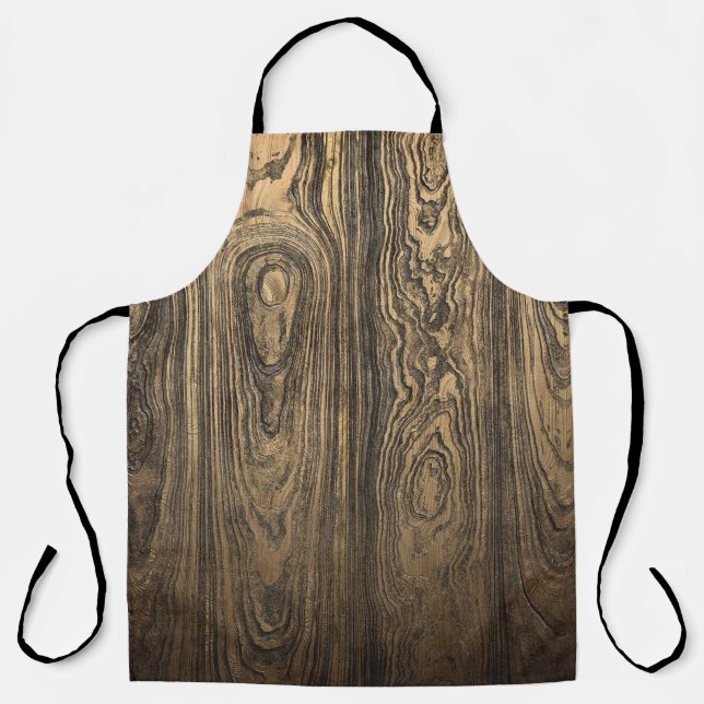 Delantal Placas de madera, fondo de textura natural. (Anverso)