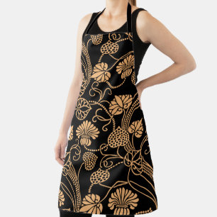 Delantal Placemat de naranja y tela negra