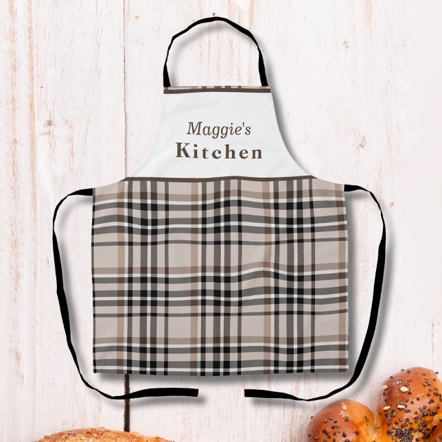 Delantal Plaid Beige Personalizado (Subido por el creador)