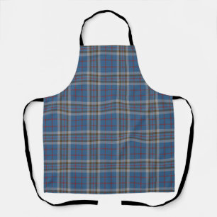 Delantal Plaid Clan Thompson Gray Blue Check Tartán