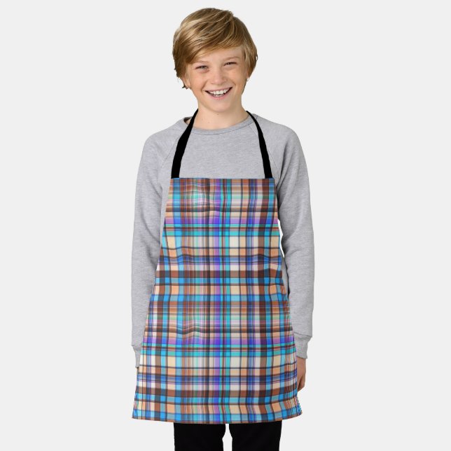 Delantal Plaid Fabric Checkered Print Pattern-57688 (Gastado)