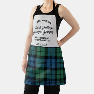 Delantal Plain Campbell Green Blue Check Tartán