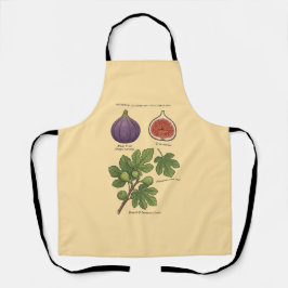 Delantal Planche Botanique Figue Ficus Carica 
