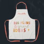 Delantal Planes e ideas de tipografía audaces y coloridos m<br><div class="desc">Modernos y coloridos planes de tipografía audaz e ideas divertida delantal. Navidades ideales,  cumpleaños,  año escolar nuevo,  regalo de negocios o de profesores.</div>