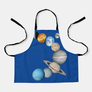 Delantal Planetas del sistema solar (intercambiables en col