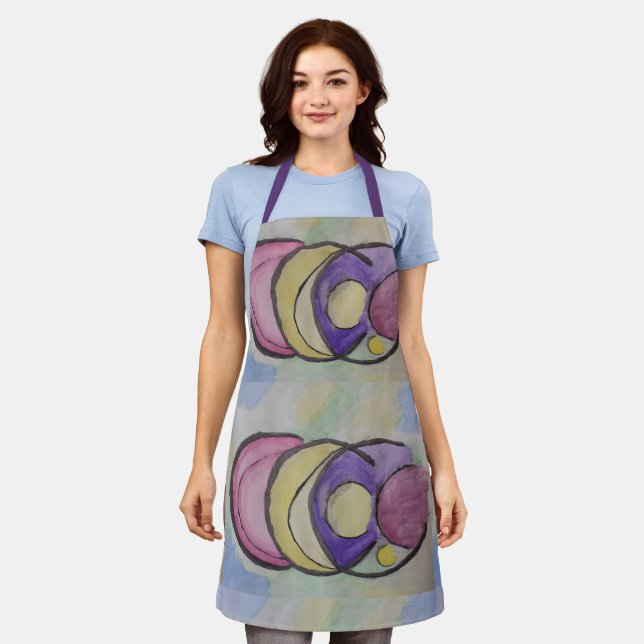 Delantal Planetas Resumen Art Apron (Gastado)