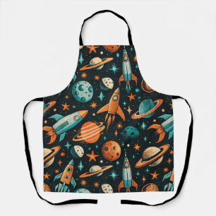 Delantal Planetas Soñadores Espaciocore Verde Azul Naranja 