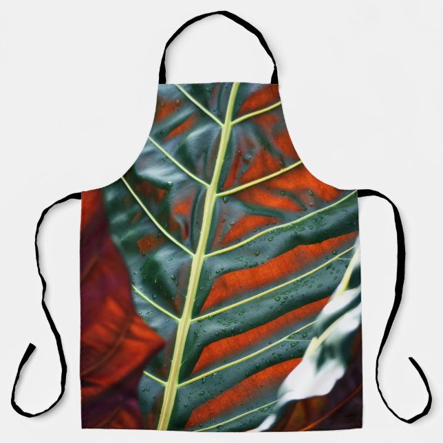 Delantal Planta de hoja verde (Anverso)