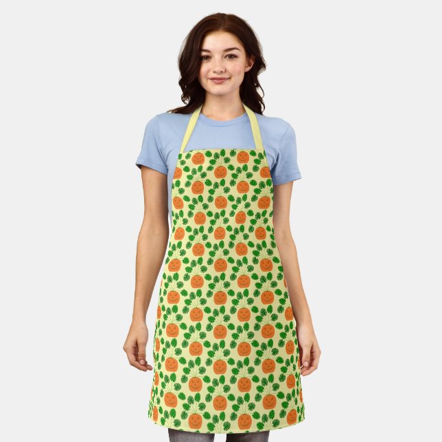 Delantal Planta de Monstera de Halloween con estampado de c (Gastado)