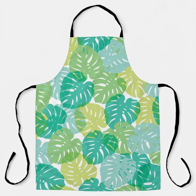 Delantal Planta de queso exótico: Monstera tropical (Anverso)