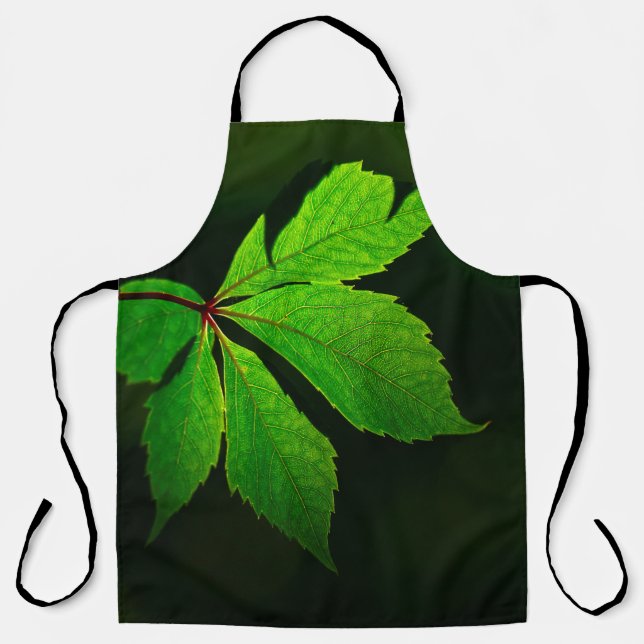 Delantal Planta de textura de patrón de hoja (Anverso)
