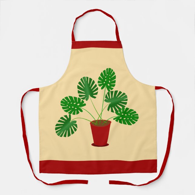 Delantal Planta Día de la Madre Monstera (Anverso)