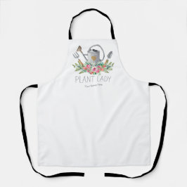 Delantal Planta Lady Boho Watercolor Humor Gardener