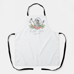 Delantal Planta Lady Boho Watercolor Humor Gardener