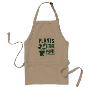 Delantal Plantas antes que personas divertido jardinería vi