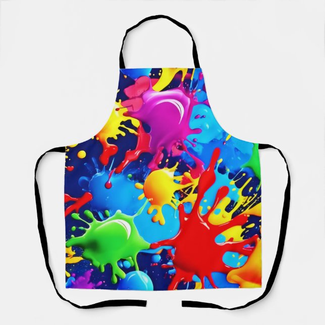 Delantal Plantas de pintura vibrantes: una instrucción de c (Anverso)