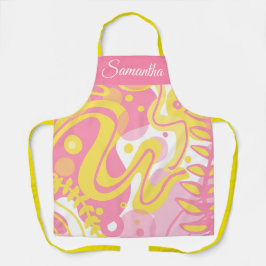 Delantal Plantas De Swirl Amarillas